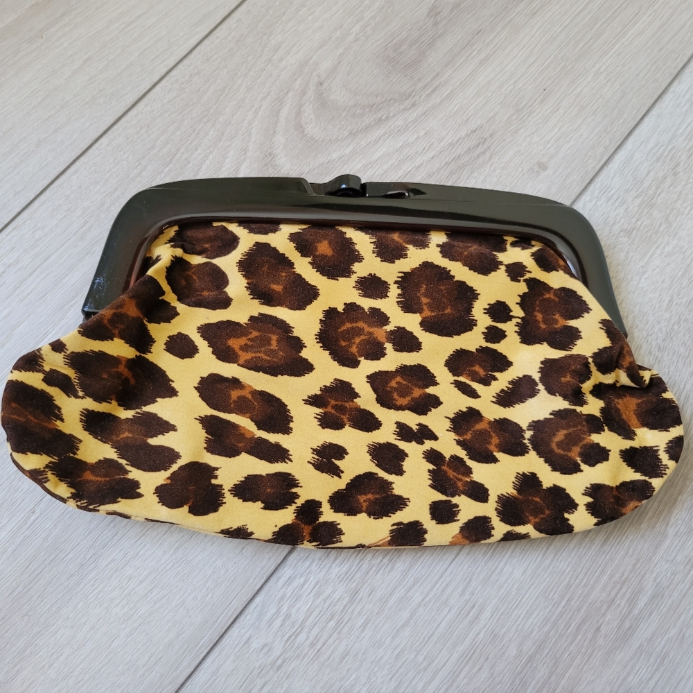 Leopard Print Italian Clutch